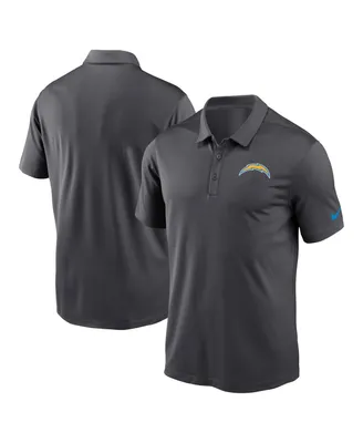 Men's Nike Anthracite Los Angeles Chargers Franchise Team Logo Performance Polo Shirt