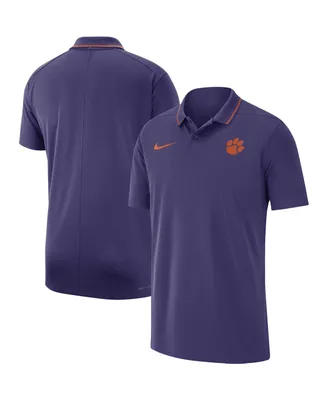Men's Nike Purple Clemson Tigers 2023 Coaches Performance Polo Shirt
