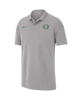 Men's Nike Gray Oregon Ducks 2023 Coaches Performance Polo Shirt