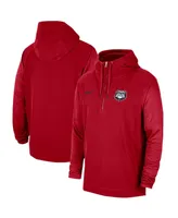 Men's Nike Red Georgia Bulldogs 2023 Sideline Player Quarter-Zip Hoodie Jacket