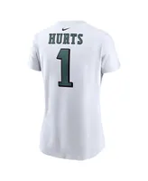 Women's Nike Jalen Hurts White Philadelphia Eagles Player Name and Number T-shirt