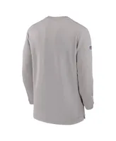 Men's Nike Gray Kansas City Chiefs 2023 Sideline Performance Long Sleeve Quarter-Zip Top