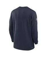 Men's Nike Navy Chicago Bears 2023 Sideline Performance Long Sleeve Quarter-Zip Top