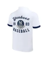 Men's Darius Rucker Collection by Fanatics White New York Yankees Bowling Button-Up Shirt