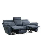 White Label Nadia 85" Double Reclining Sofa with Drop-Down Cup Holders