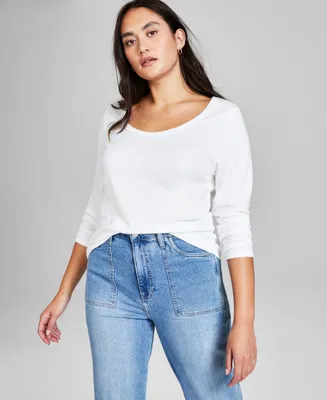And Now This Women's Long-Sleeve Scoop Neck Top, Created for Macy's
