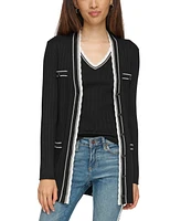 Karl Lagerfeld Paris Women's Lace-Trim Cardigan Sweater, Regular & Petite