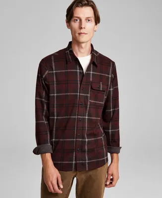 And Now This Men's Regular-Fit Plaid Button-Down Shirt, Created for Macy's