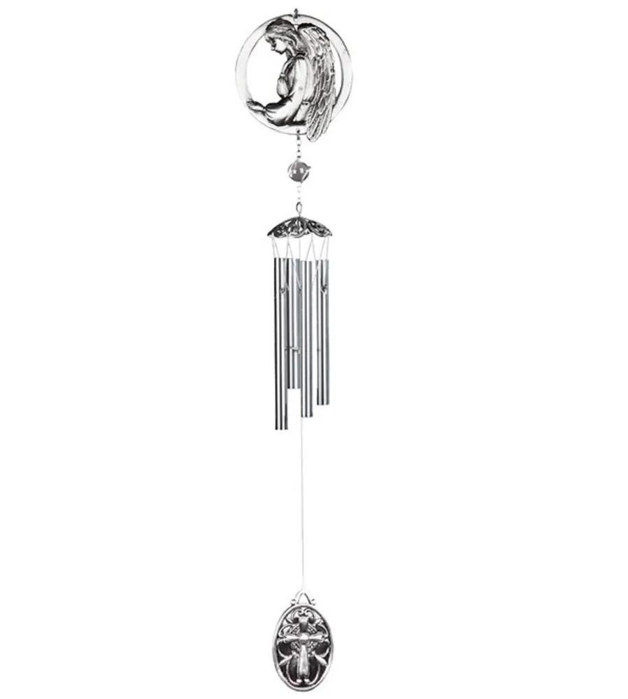 Fc Design 28" Long Angel Pewter Wind Chime