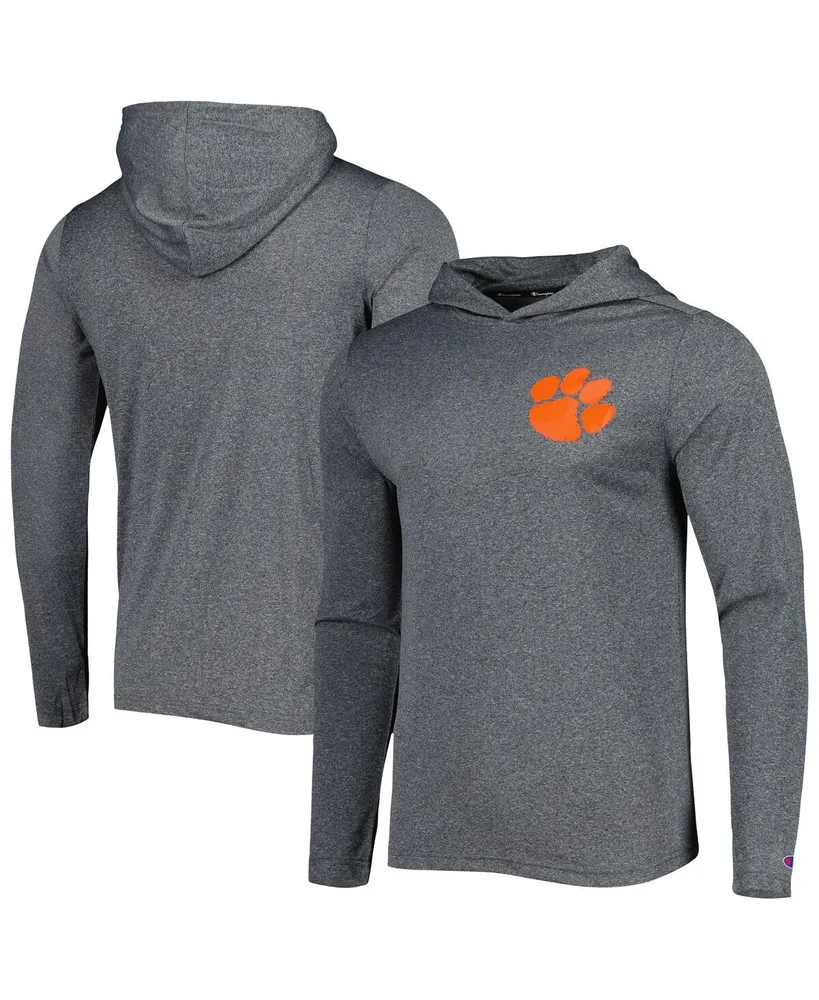 Men's Champion Gray Clemson Tigers Hoodie Long Sleeve T-shirt