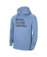 Men's and Women's Nike Light Blue Memphis Grizzlies 2023/24 Performance Spotlight On-Court Practice Pullover Hoodie