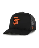 Men's '47 Brand Black San Francisco Giants Foam Logo Trucker Adjustable Hat