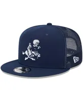 Men's New Era Navy Dallas Cowboys Retro Joe Main Trucker 9FIFTY Snapback Hat