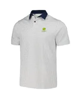 Men's Under Armour Navy John Deere Classic Tee To Green Half Moons Print Polo Shirt