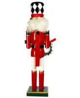 Kurt Adler 15" Nutcracker with Gift Box and Wreath