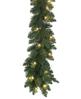 Kurt Adler 9' Pre-Lit Warm Led Jackson Pine Garland