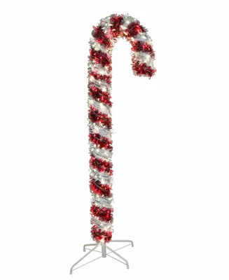 Kurt Adler 6' Pre-Lit Led Tinsel Candy Cane