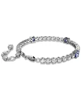 Swarovski Rhodium-Plated Mixed Crystal Tennis Bracelet