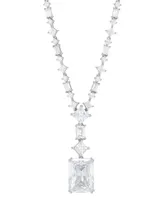 Arabella Cubic Zirconia Multi-Cut Fancy 18" Pendant Necklace in Sterling Silver