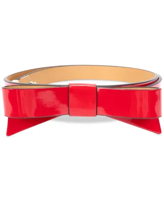 kate spade new york Women's Patent Leather Bow Belt