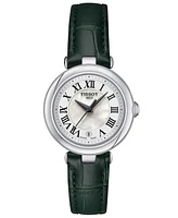 Tissot Women's Swiss Bellissima Green Leather Strap Watch 26mm