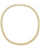 Curb Link 22" Chain Necklace (7mm) in 18k Gold-Plated Sterling Silver