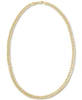 Curb Link 24" Chain Necklace (7mm) in 18k Gold-Plated Sterling Silver