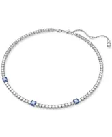 Swarovski Rhodium-Plated Mixed Crystal Tennis Necklace, 15" + 2-3/4"