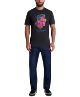 Karl Lagerfeld Paris Men's Multicolor Face Graphic T-Shirt
