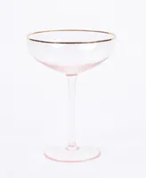 8 Oak Lane Glass Wine Coupe, 4 Piece Set