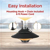 Black & Decker Black and Decker Patio Electric Heater for Ceiling, Heater for Outside with Remote Control