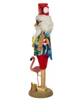 Kurt Adler 15.5" Wooden Beach Santa Nutcracker