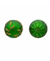 Kurt Adler 80mm Embellish Ball Ornaments, 6 Piece Set