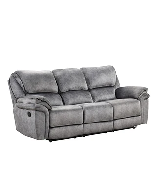 Furniture of America Bishop 89" Fabric Manual Recliner Sofa