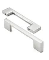 Cauldham 10 Pack Modern Kitchen Cabinet Handles 3.75" Satin Nickel