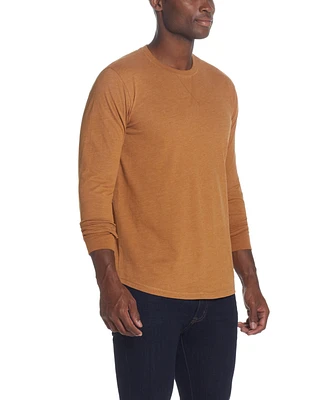 Weatherproof Vintage Men's Long Sleeved Brushed Jersey Crew Neck T-shirt