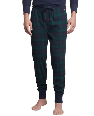 Tommy Hilfiger Men's Plaid Waffle-Knit Jogger Pajama Pants