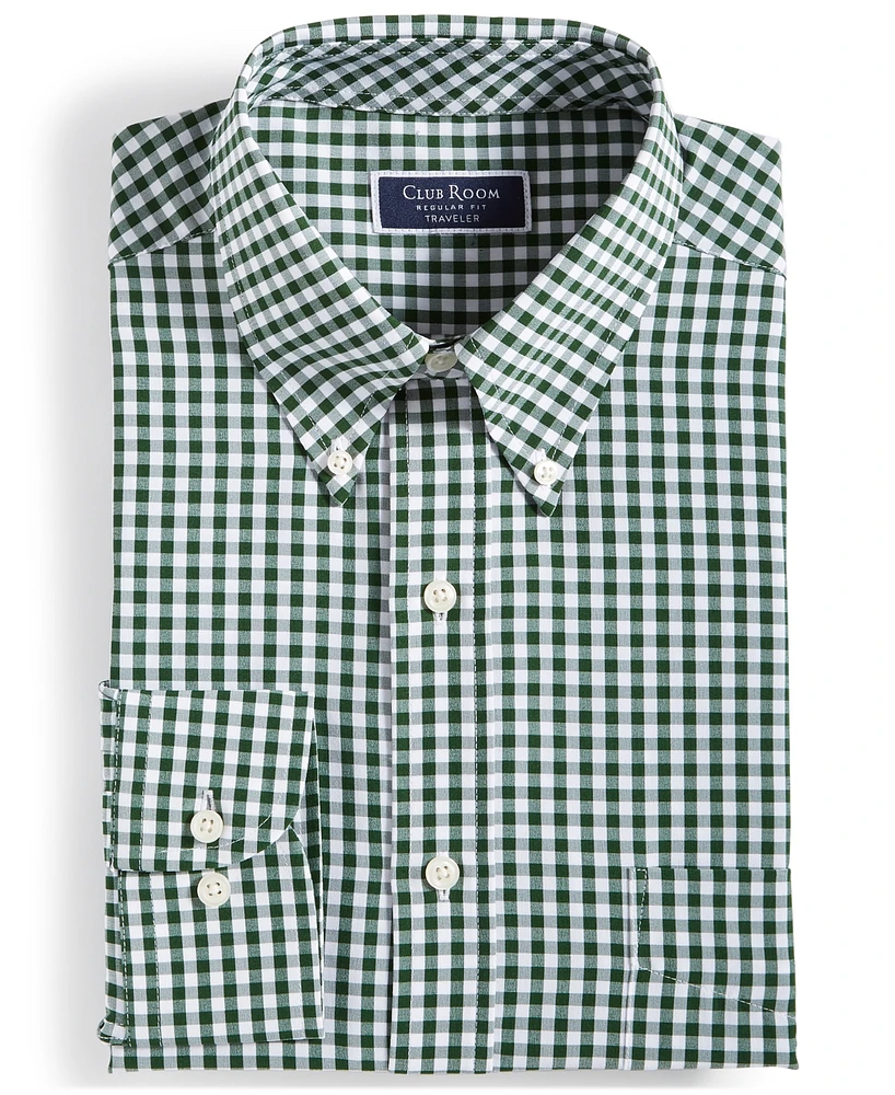Club Room Men's Regular Fit Traveler Dress Shirt, Created for Macy's