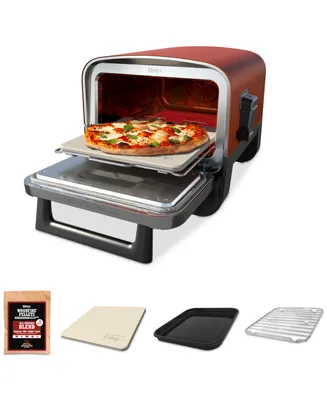 Ninja Woodfire Pizza Oven, 8-in-1 Outdoor Oven, 5 Pizza Settings, Up to 700 Fahrenheit High Heat, Bbq (Barbecue) Smoker