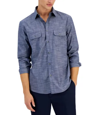 Alfani Men's Regular-Fit Solid Shirt, Created for Macy's