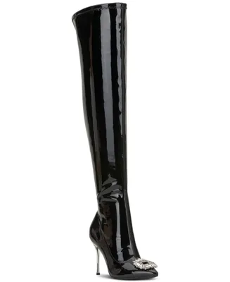 I.n.c. International Concepts Women's Romina Embellished Pointed-Toe Over-The-Knee Boots, Created for Macy's