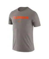 Men's Nike Heather Gray Clemson Tigers Velocity Performance T-shirt