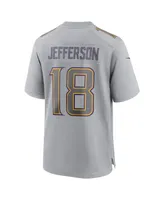 Men's Nike Justin Jefferson Gray Minnesota Vikings Atmosphere Fashion Game Jersey