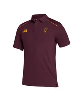 Men's adidas Maroon Arizona State Sun Devils Coaches Aeroready Polo Shirt