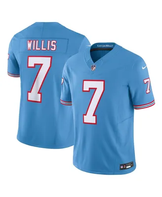 Men's Nike Malik Willis Light Blue Tennessee Titans Oilers Throwback Vapor F.u.s.e. Limited Jersey