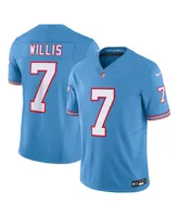 Men's Nike Malik Willis Light Blue Tennessee Titans Oilers Throwback Vapor F.u.s.e. Limited Jersey