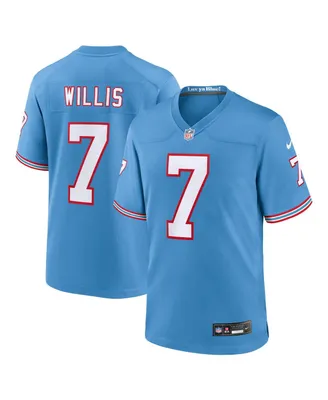 Men's Nike Malik Willis Light Blue Tennessee Titans Oilers Throwback Alternate Game Player Jersey