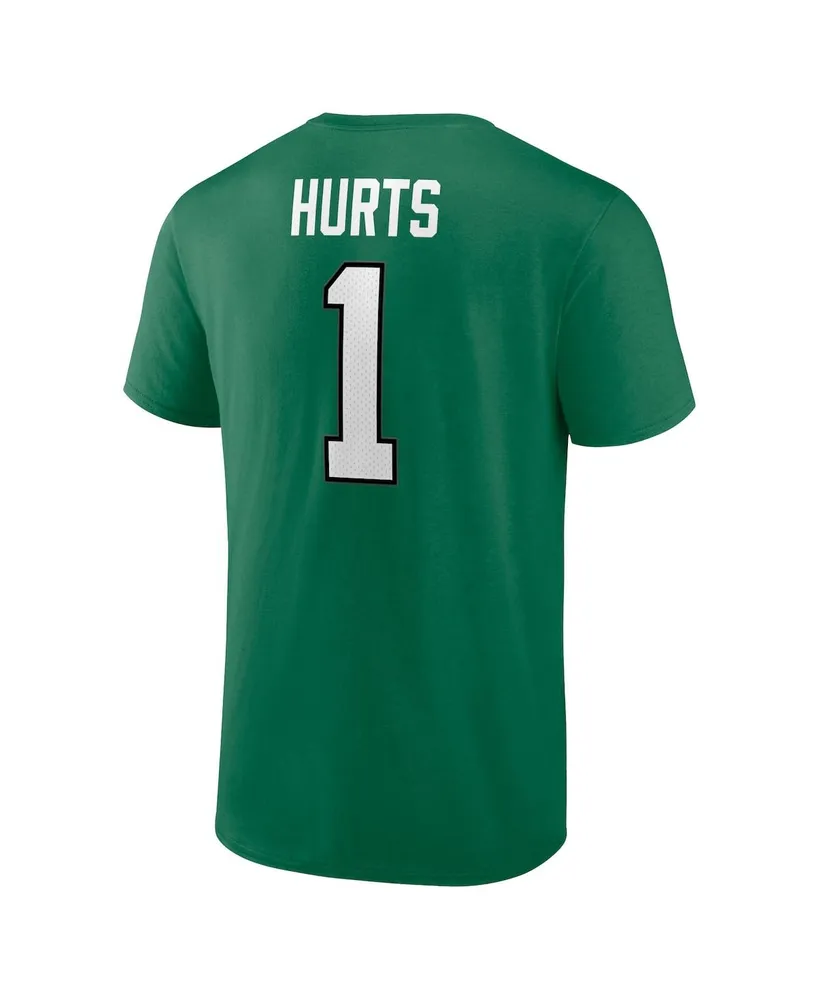 Men's Fanatics Jalen Hurts Kelly Green Philadelphia Eagles Alternate Icon Player Name and Number T-shirt