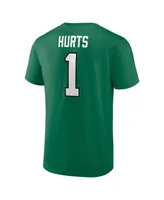 Men's Fanatics Jalen Hurts Kelly Green Philadelphia Eagles Alternate Icon Player Name and Number T-shirt