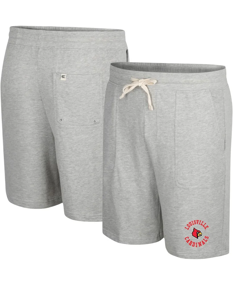 Men's Colosseum Heather Gray Louisville Cardinals Love To Hear This Terry Shorts